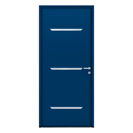 Porte d'entrée tiercée ACIER modèle BAO avec semi fixe de 400 mm