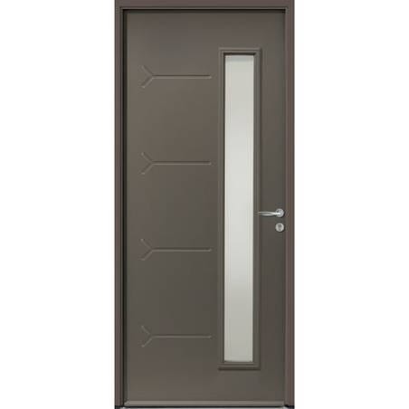 Porte d'entrée ACIER modèle NINO dimensions standard L 100 cm x H 215 cm