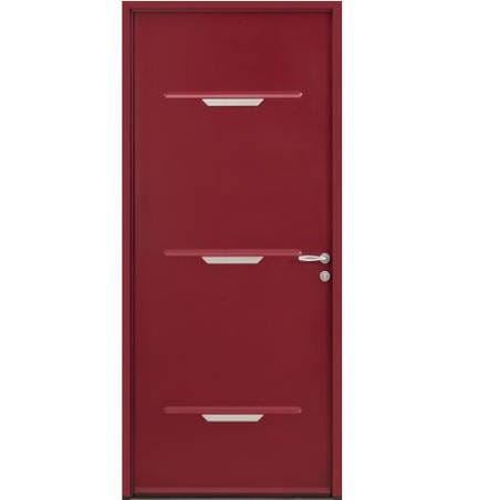 Porte d'entrée tiercée ACIER modèle PABLO avec semi fixe de 400 mm