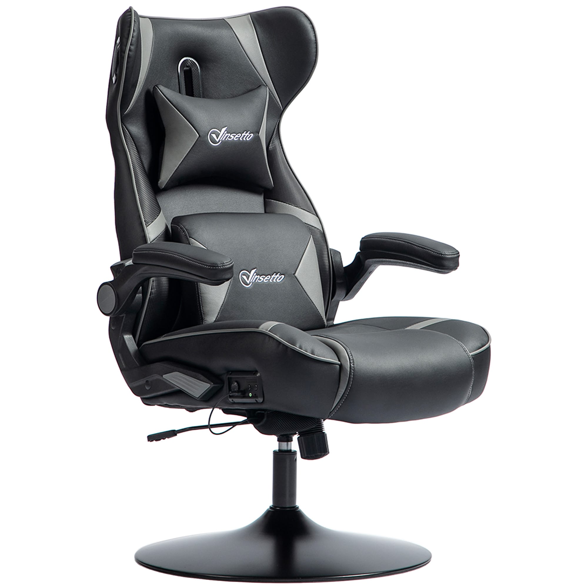 Vinsetto Fauteuil de gaming avec fonction bascule et haut-parleurs