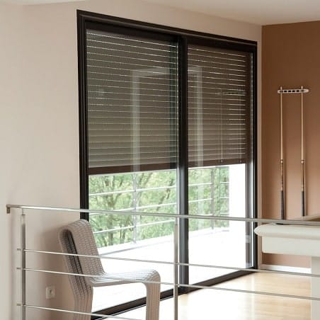 Baie vitrée ALU 2 vantaux 2 rails