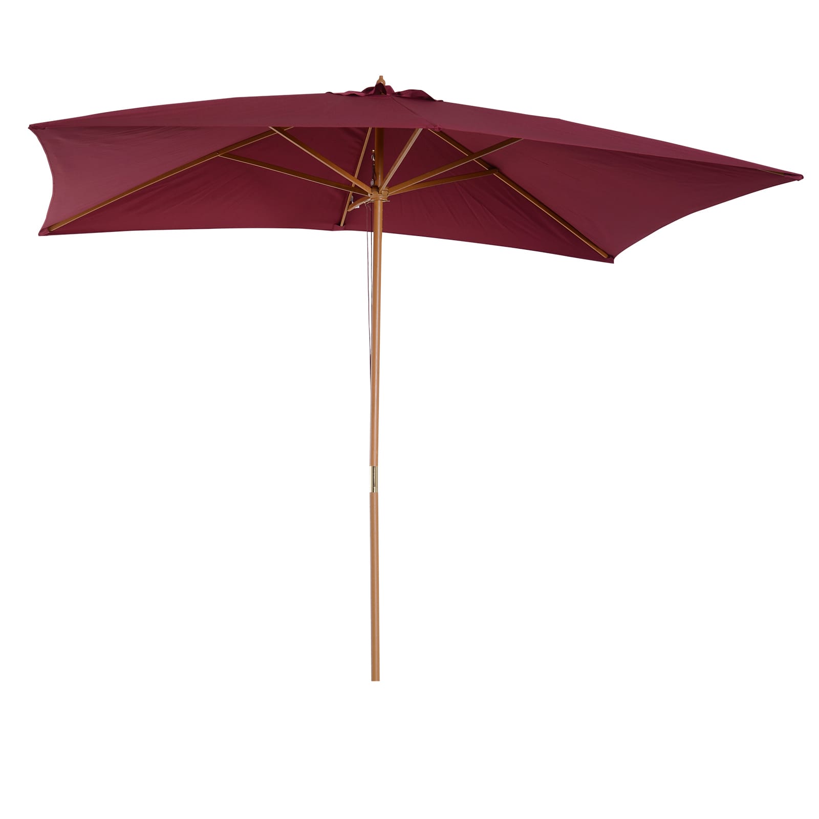 Outsunny Parasol Rectangulaire Bambou 2x3x2