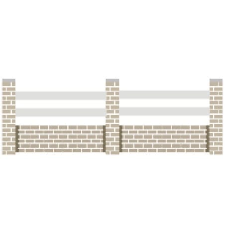 Clôture PVC 2 lisses horizontales (ARBU)