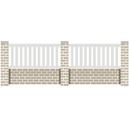 Clôture PVC Ajourée aspect lames verticales (CARNAU)