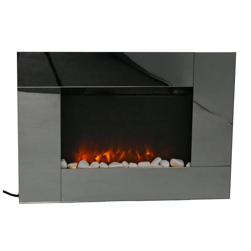 Cheminée électrique murale avec miroir