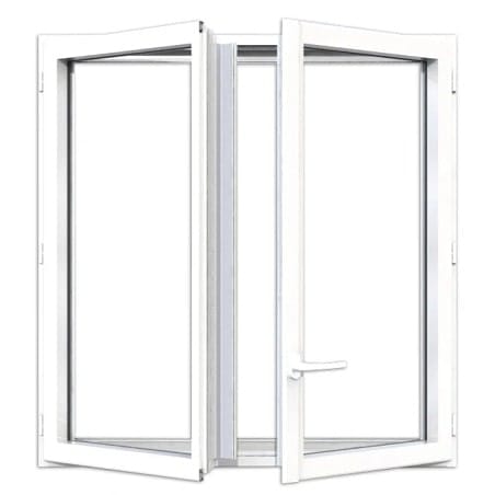 Fenêtre 2 vantaux ouverture à la française Alu ouvrant caché