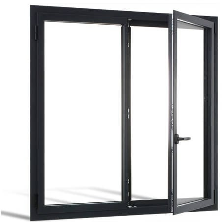 Fenêtre ALU ouvrant caché 2 vantaux ouverture à la française avec pose