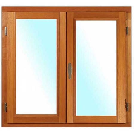 Fenêtre BOIS à Mouton et Gueule de Loup 2 vantaux ouverture à la française