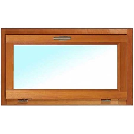 Fenêtre BOIS à recouvrement 1 vantail Soufflet abattant