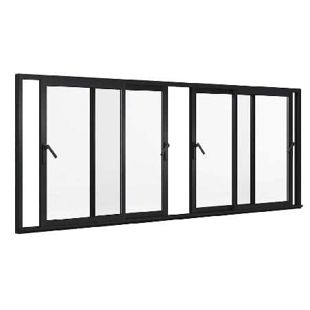 Fenêtre ALU coulissante 4 vantaux 2 rails