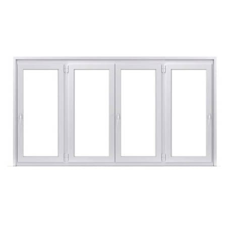 Fenêtre ALU ouvrant caché 2 vantaux ouverture à la française avec 1 vantail ouverture à la française de chaque coté avec pose