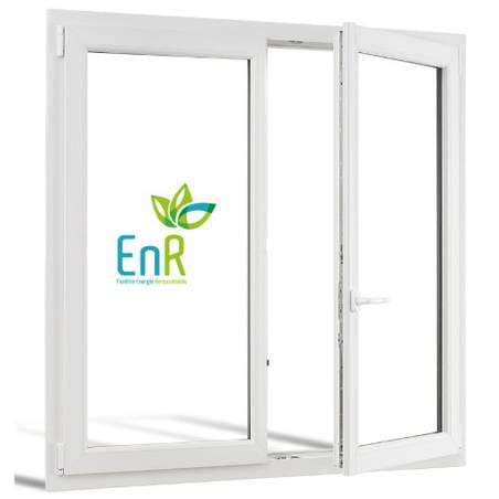 Fenêtre PVC EnR 2 vantaux ouverture à la française avec pose