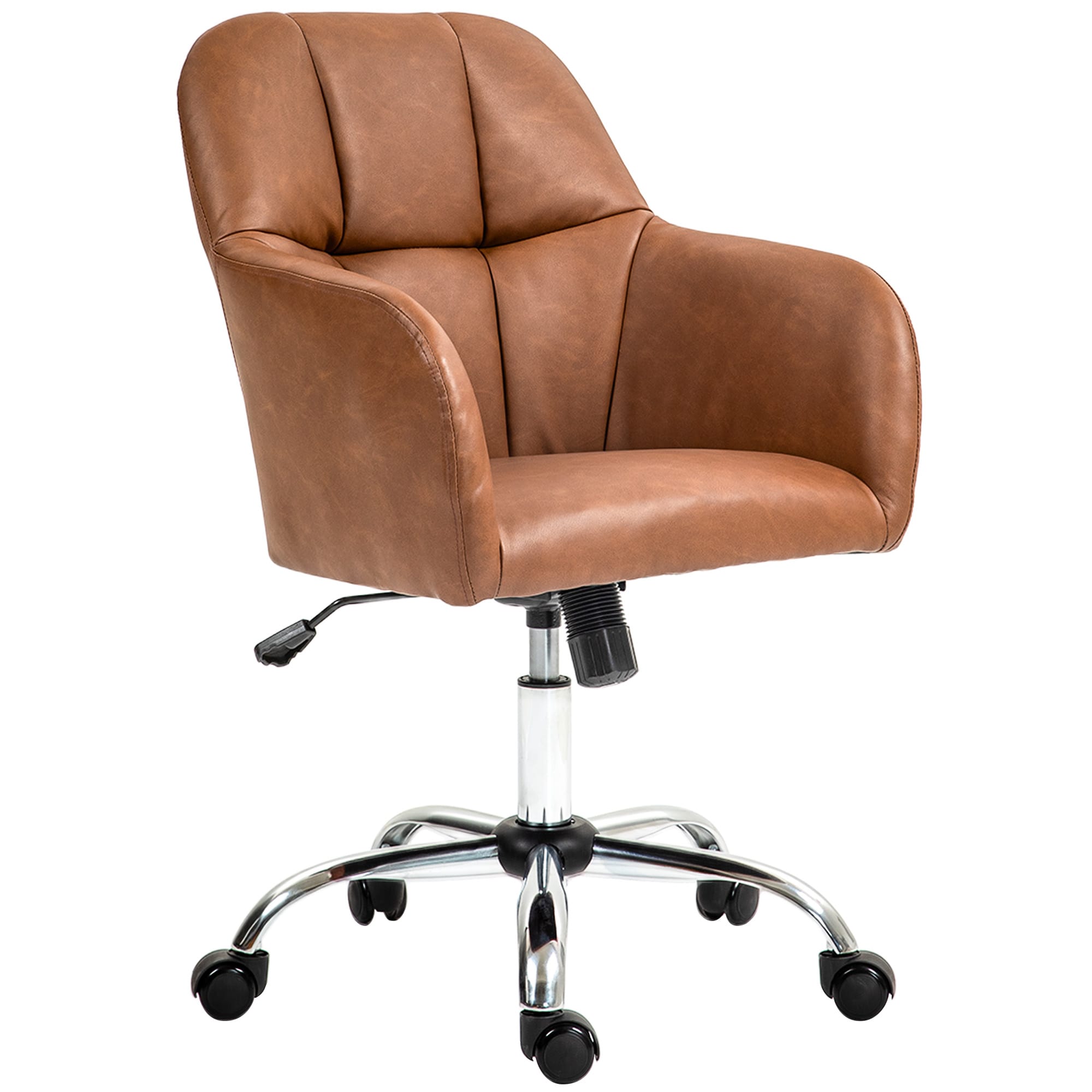 HOMCOM Fauteuil de bureau chaise de bureau pivotant sur roulettes