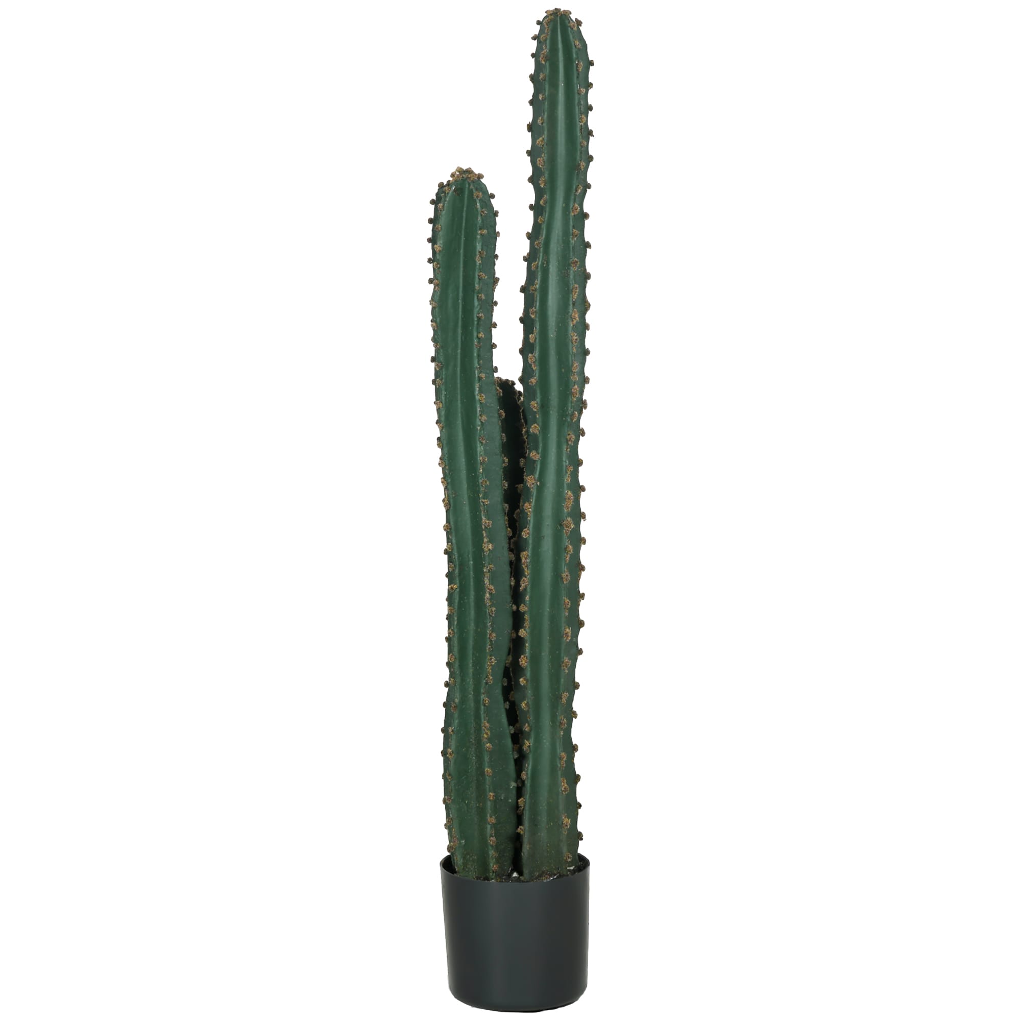 Outsunny Cactus Artificiel Déco Réaliste Intérieur/Extérieur Hauteur 120cm Vert   Aosom France
