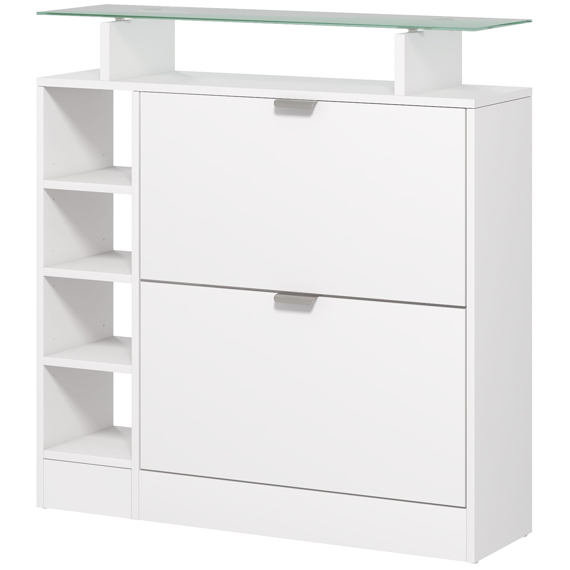 HOMCOM Meuble à chaussures avec 2 tiroirs rabattables 12 paires