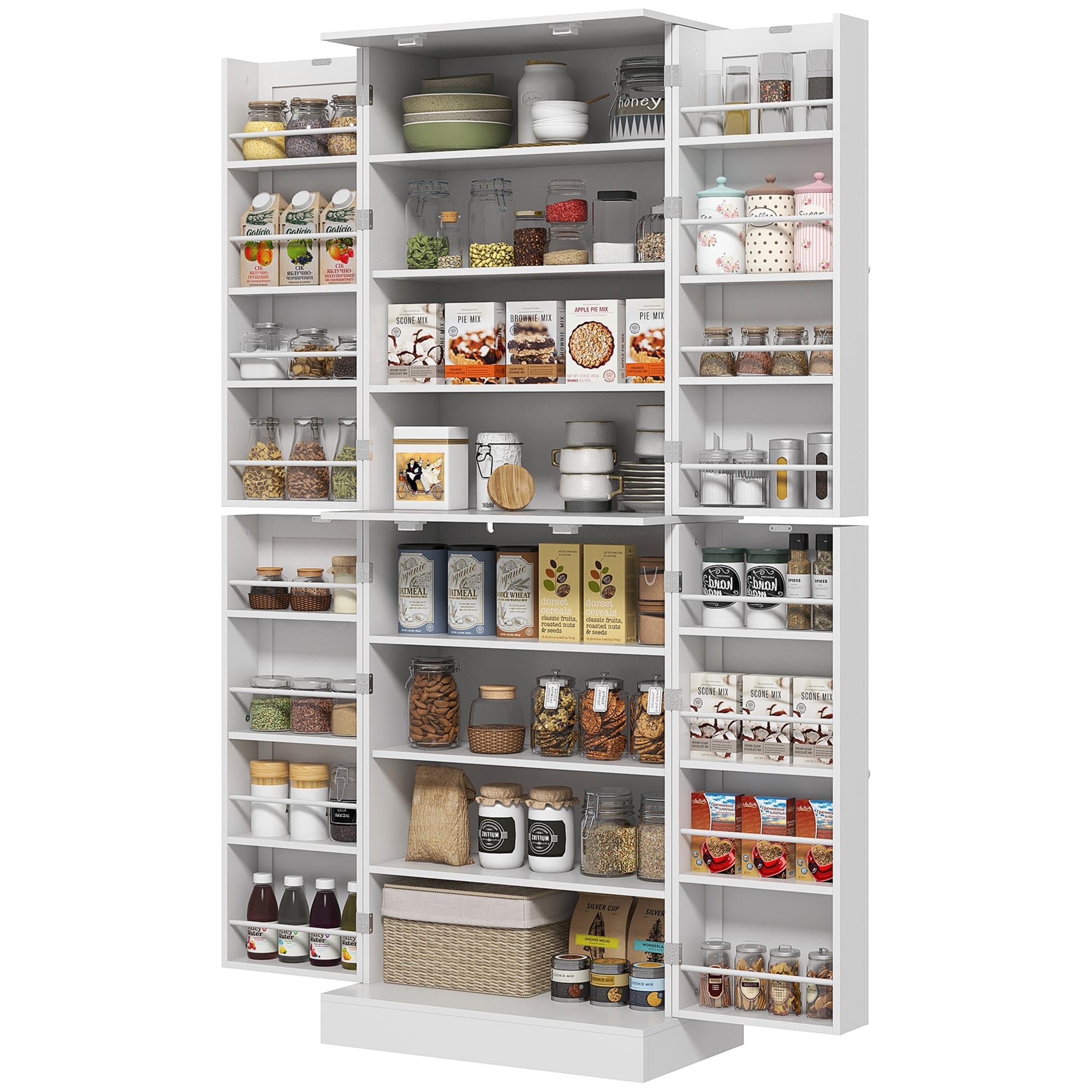 HOMCOM Armoire de cuisine buffet cuisine avec placards