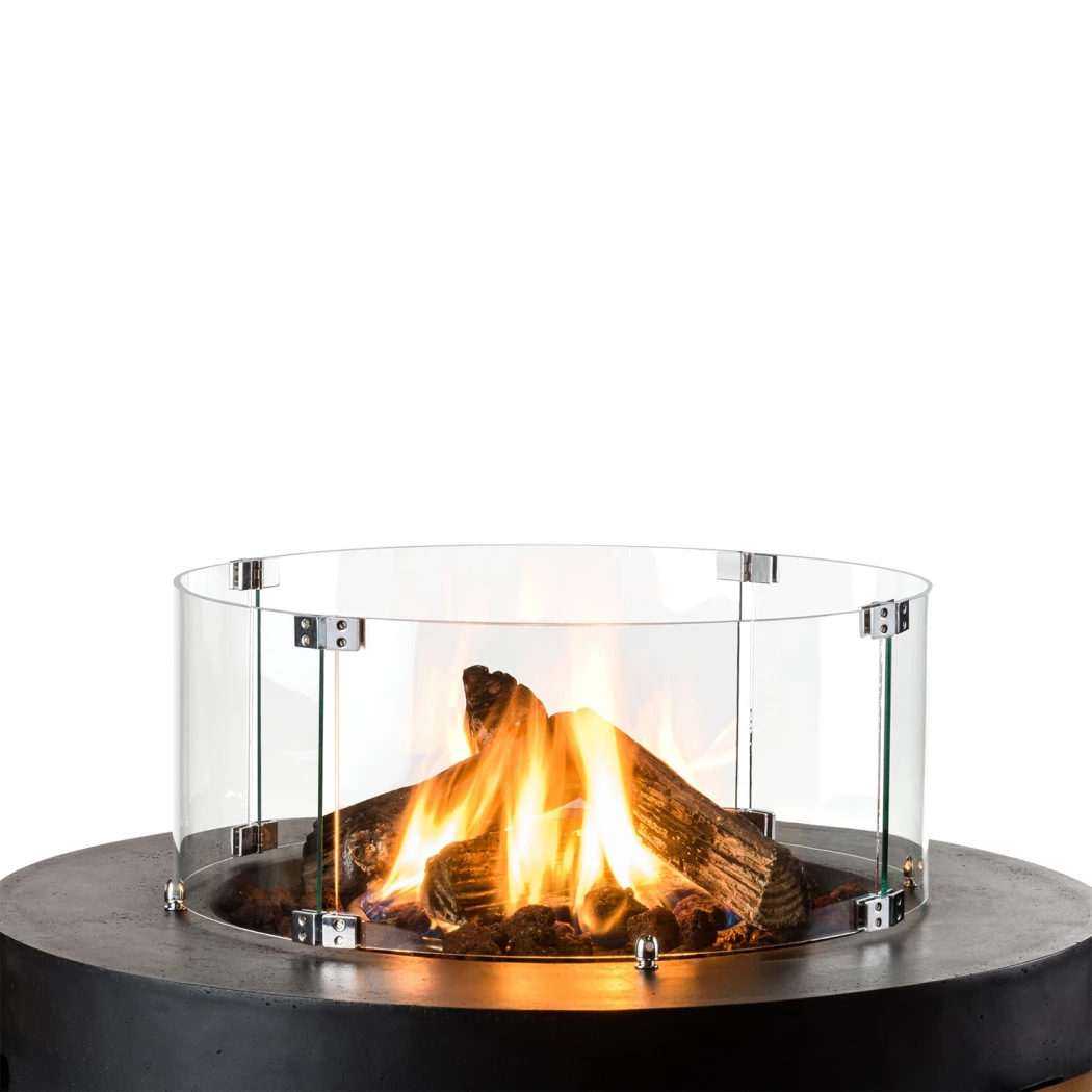 Verre de Sécurité Rond pour Foyer à Gaz Cone/Bowl
