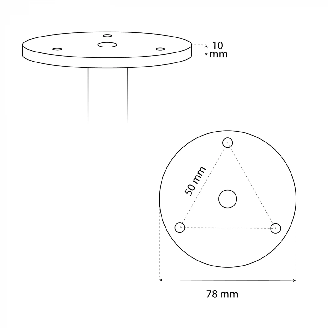 Support de plafond pour cheminée au bioéthanol Hein & Haugaard