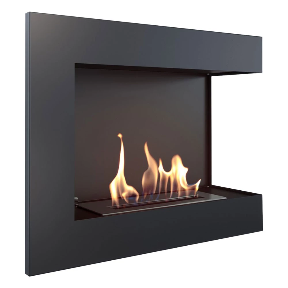 Cheminée d'Angle Bioéthanol 60 cm Côté Droit