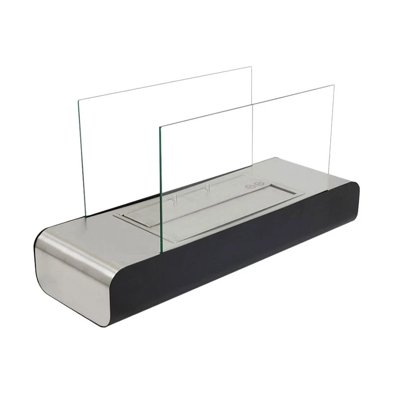 Cheminée en acier inoxydable et noire