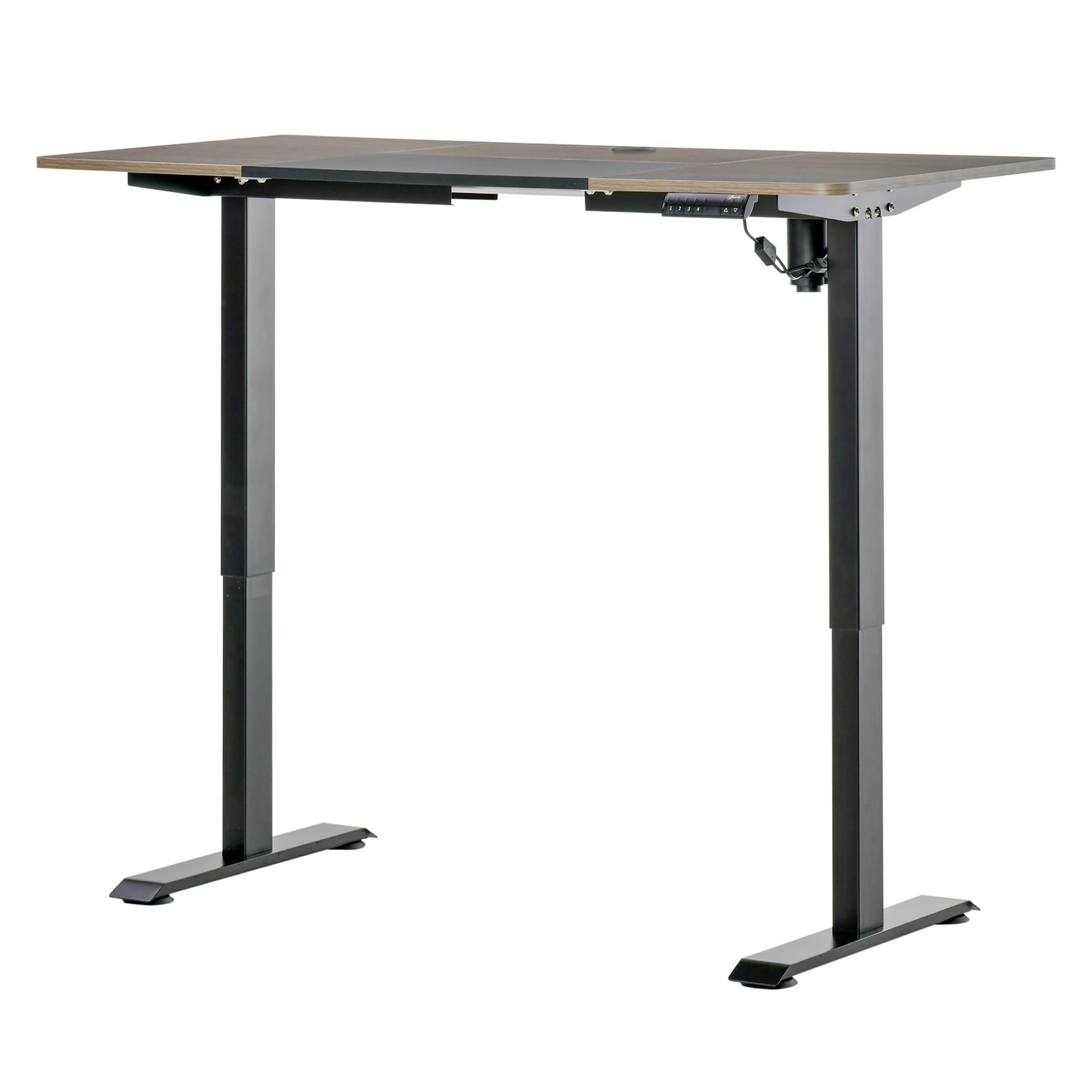 Vinsetto Bureau Électrique Cadre de Table avec Moteur Bureau d'ordinateur Réglable en Hauteur Panneau de Particules Naturel + Noir 140x70x72-116cm