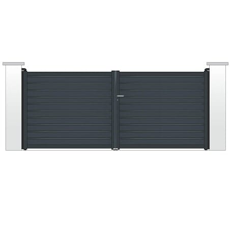 Portail ALU battant modèle MALAGA avec pose