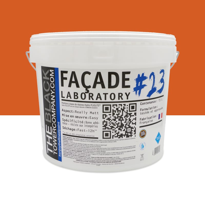 FACADE LABORATORY #23 - Peinture HYDRO Pliolite RAL 2010 - Orangé de sécurité 15L