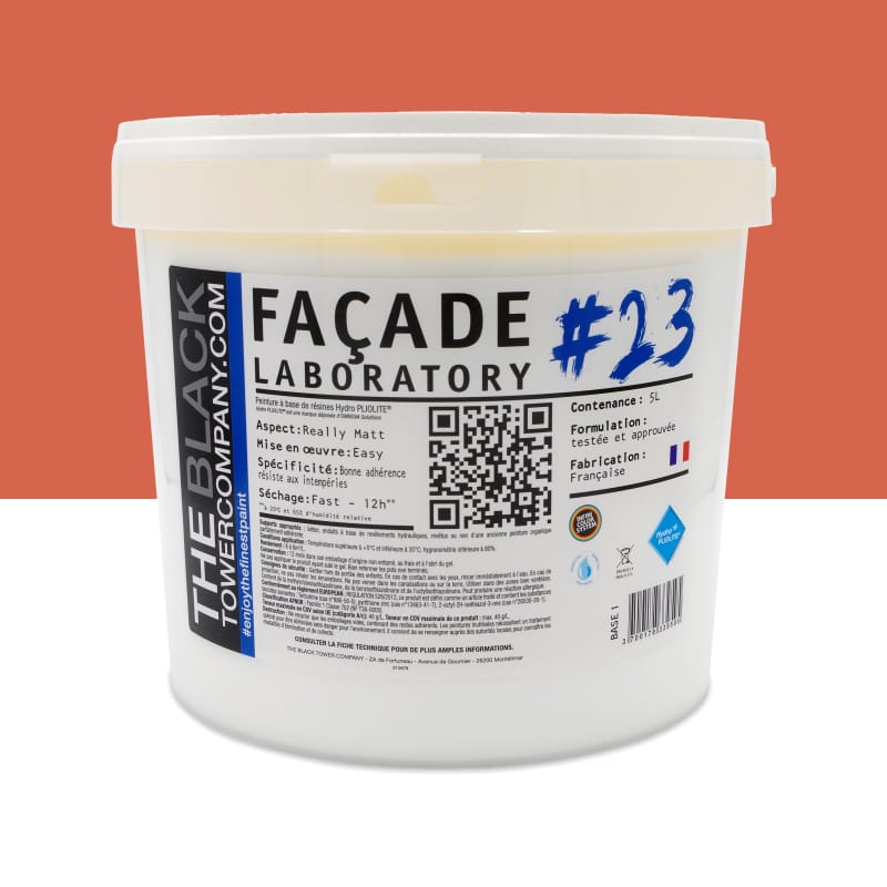 FACADE LABORATORY #23 - Peinture HYDRO Pliolite RAL 2012 - Orangé saumon 5L