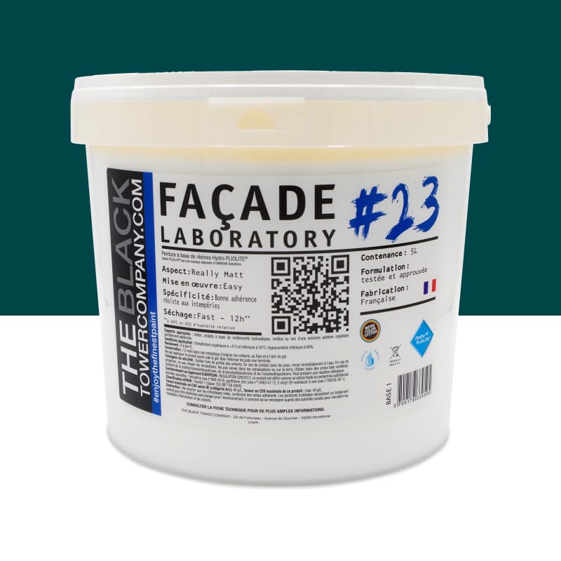FACADE LABORATORY #23 - Peinture HYDRO Pliolite RAL 6004 - Vert bleu 5L