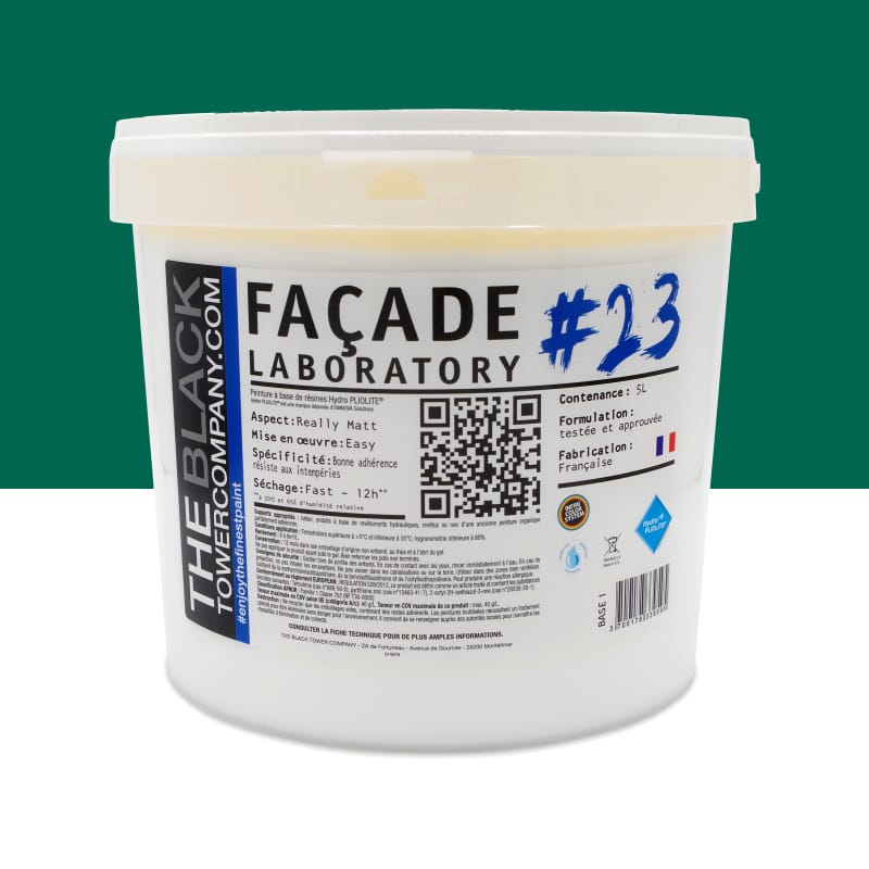 FACADE LABORATORY #23 - Peinture HYDRO Pliolite RAL 6016 - Vert turquoise 5L