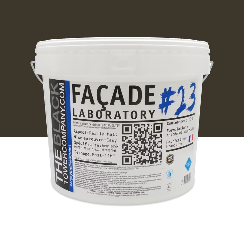 FACADE LABORATORY #23 - Peinture HYDRO Pliolite RAL 6022 - Olive brun 15L