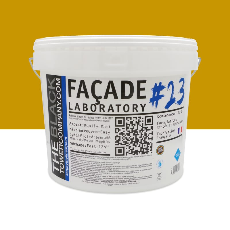 FACADE LABORATORY #23 - Peinture HYDRO Pliolite RAL 1005 - Jaune miel 15L