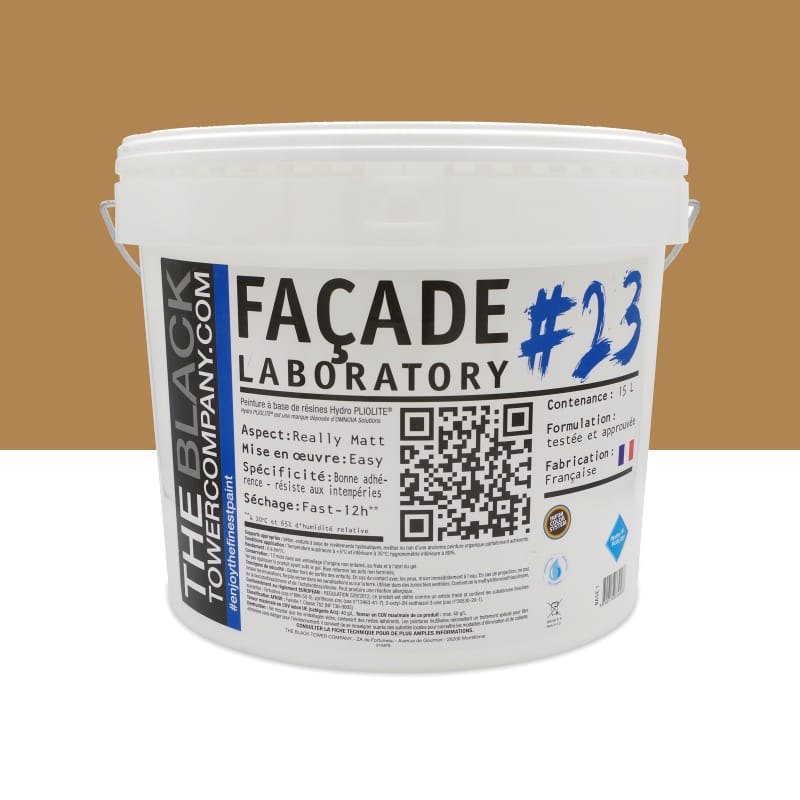 FACADE LABORATORY #23 - Peinture HYDRO Pliolite RAL 1011 - Beige brun 15L