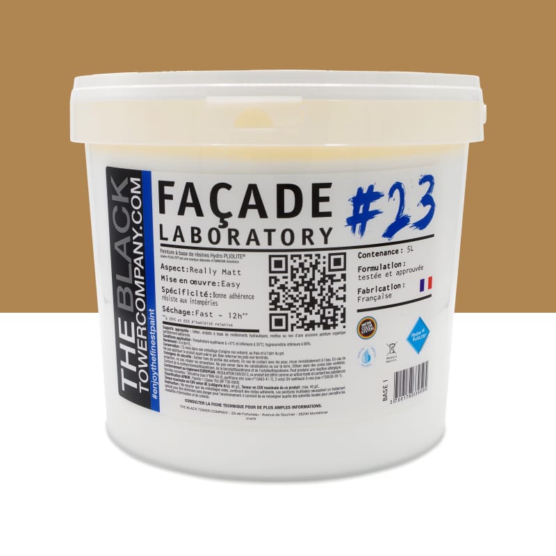 FACADE LABORATORY #23 - Peinture HYDRO Pliolite RAL 1011 - Beige brun 5L