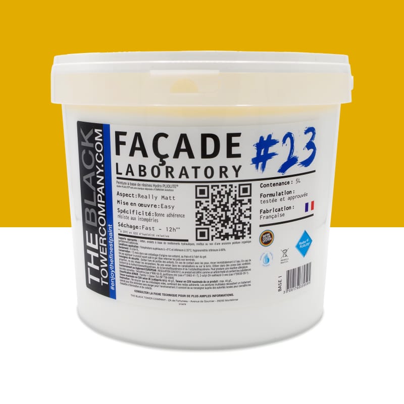 FACADE LABORATORY #23 - Peinture HYDRO Pliolite RAL 1032 - Jaune genêt 5L