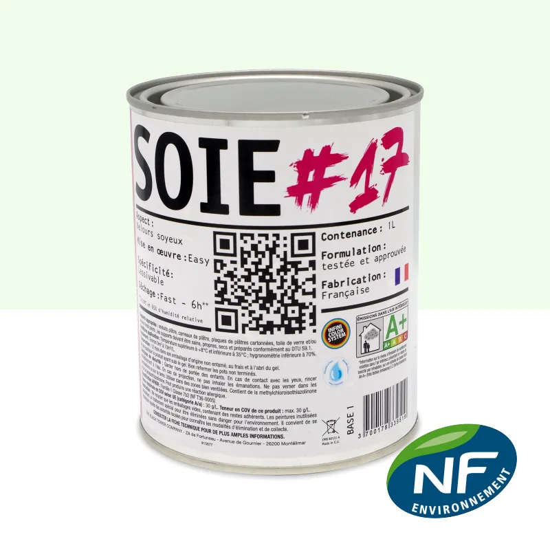 SOIE #17 - Peinture finition acrylique velours Vert lap 1L