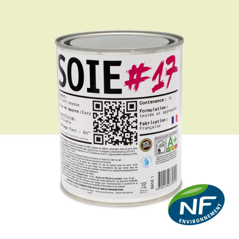 SOIE #17 - Peinture finition acrylique velours Vert solstice 1L