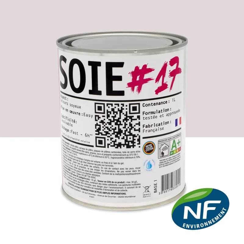 SOIE #17 - Peinture finition acrylique velours Violet ombragé 1L