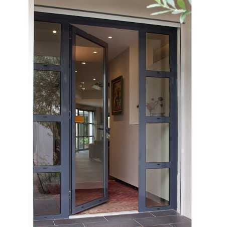 Porte grand trafic (porte entrée vitrée) ALU 1 vantail avec pose