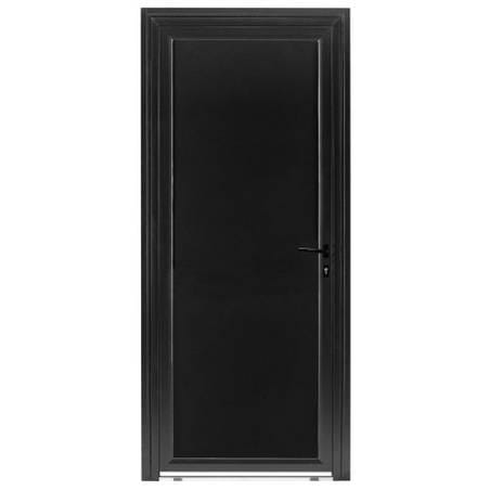 Porte de service ALU 1 vantail ouverture à la française