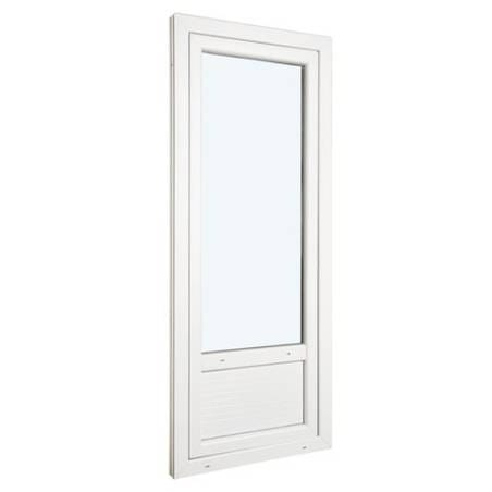 Porte fenêtre PVC 1 vantail ouverture à la française avec soubassement