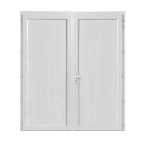 Porte de service PVC 2 vantaux ouverture à la française avec pose