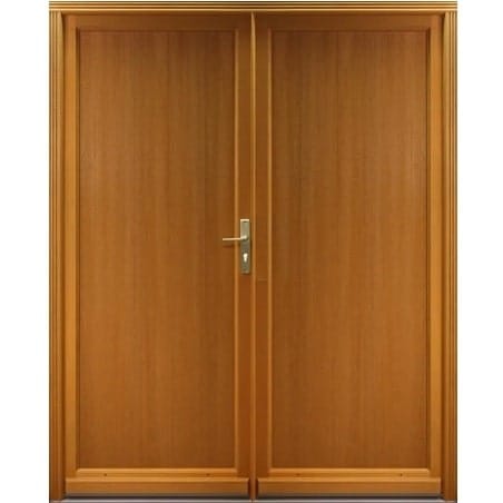 Porte de service BOIS pleine 2 vantaux