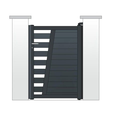 Portillon ALU modèle MURCIA 4 avec pose