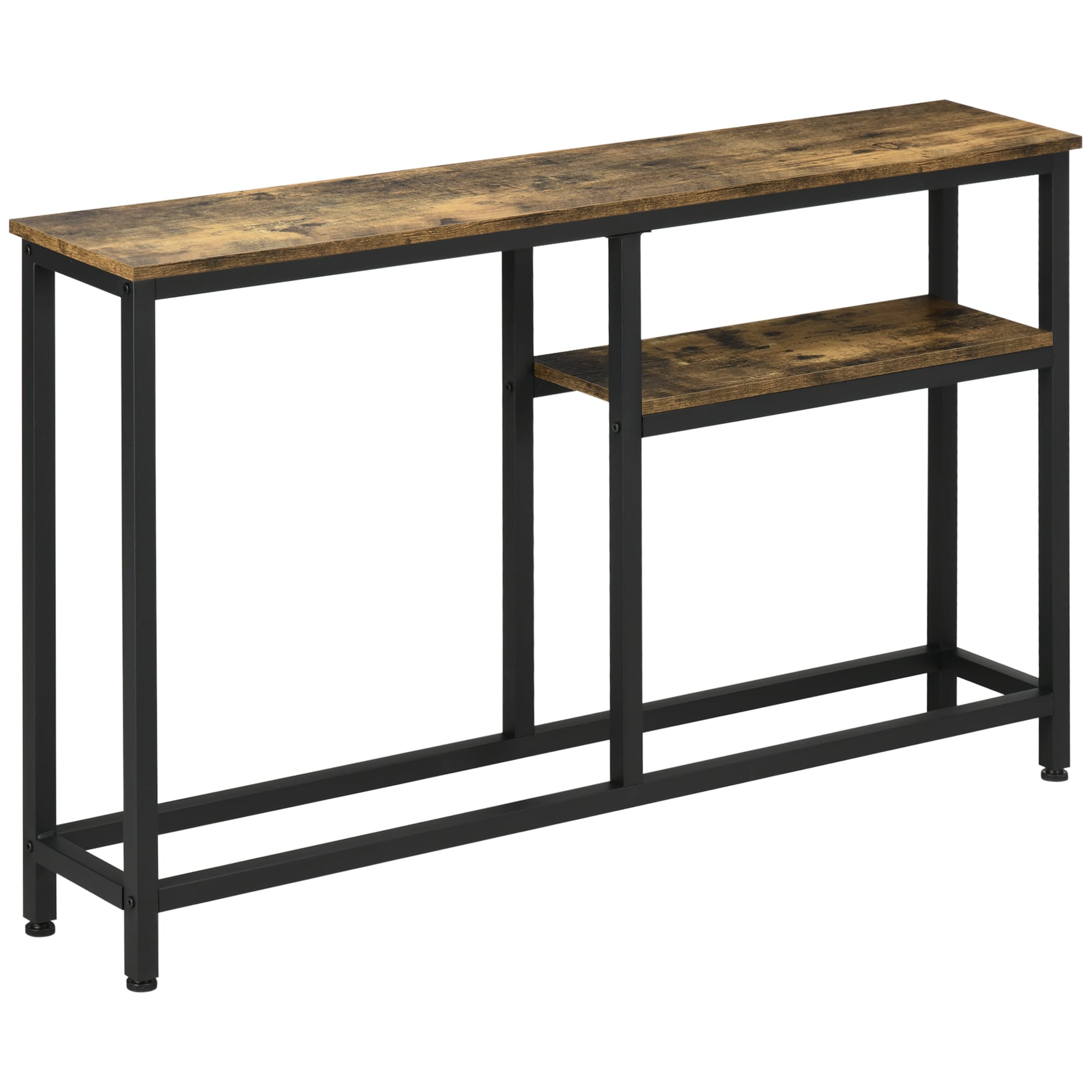 HOMCOM Console Industrielle Métal Bout de Canapé avec Étagère Compacte   Aosom France