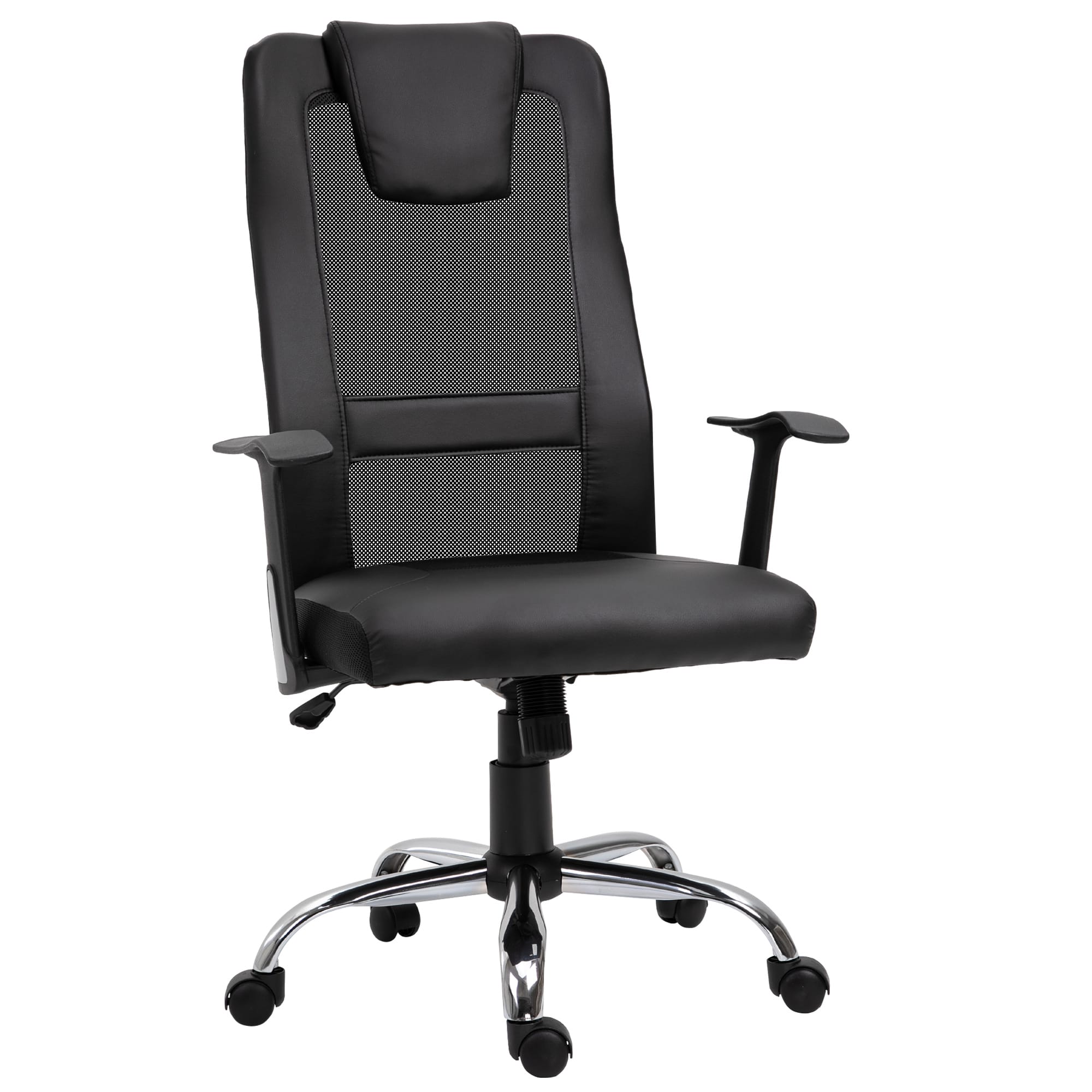 HOMCOM Fauteuil chaise de bureau ergonomique hauteur d’assise réglable pivotante 360 ° nylon revêtement P.U maille 66 x 73 x 118 cm noir HOMCOM Fauteuil chaise de bureau ergonomique hauteur d'assise réglable pivotante 360 ° nylon revêtement P.U maille 66 x 73 x 118 cm noir