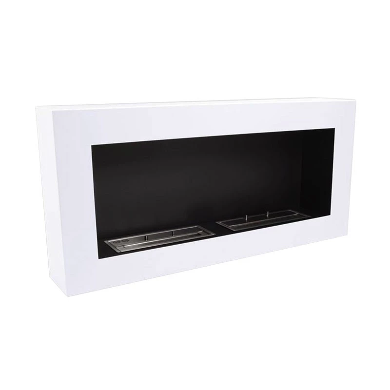 Cheminée Bioéthanol Murale Blanche de 90 cm