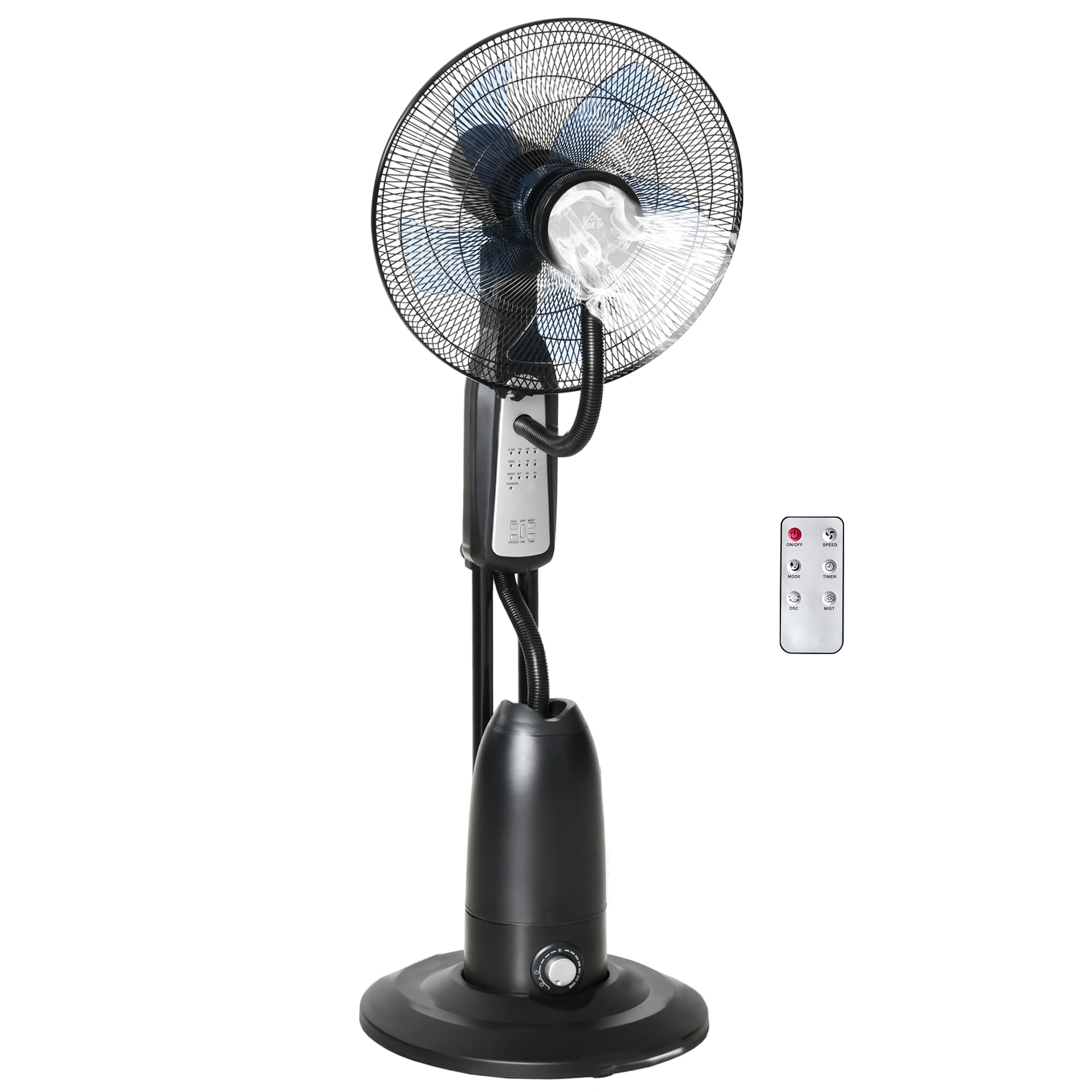 HOMCOM Ventilateur brumisateur sur roulettes - oscillant