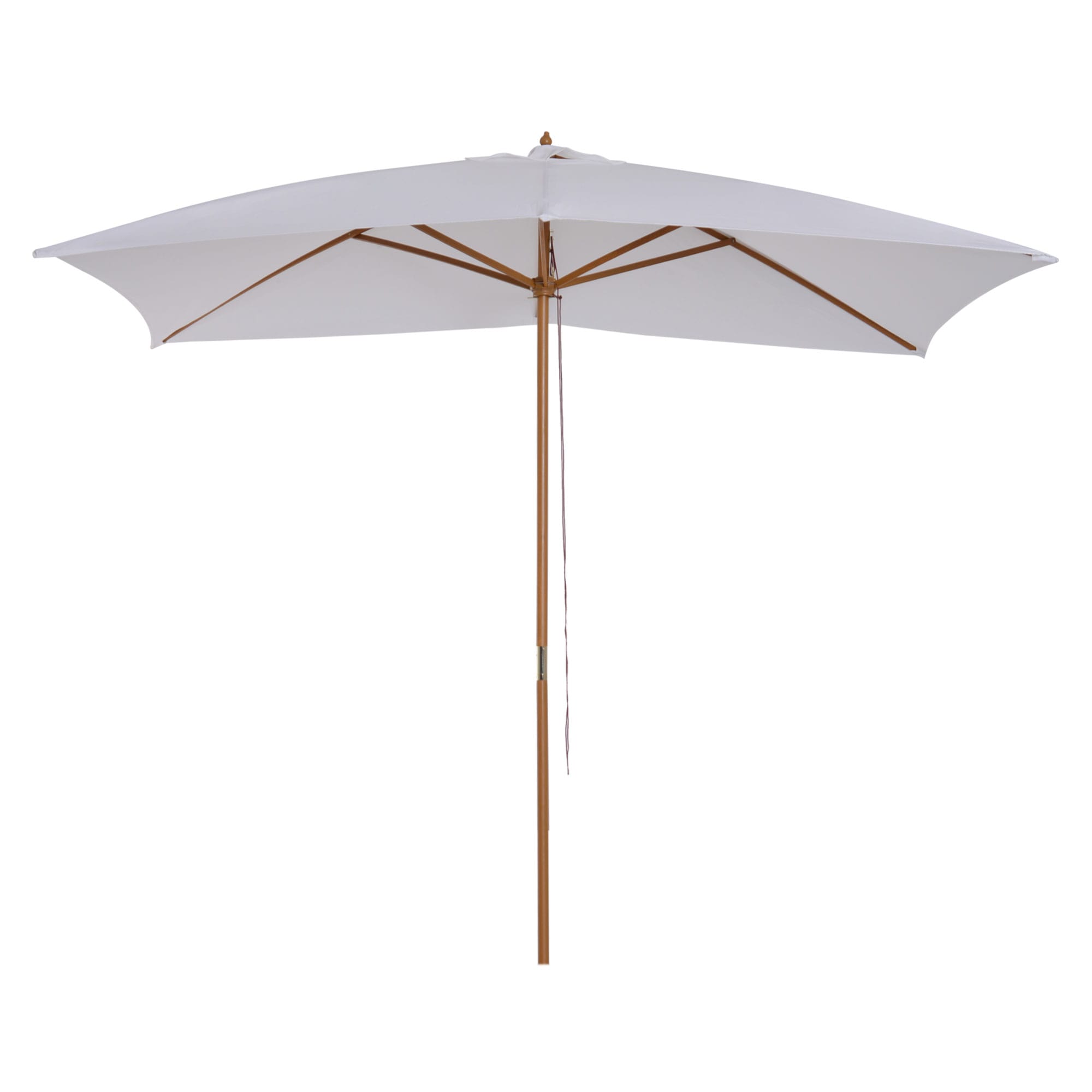 Outsunny Parasol droit rectangulaire de jardin grande taille dim. 3L x 2l x 2