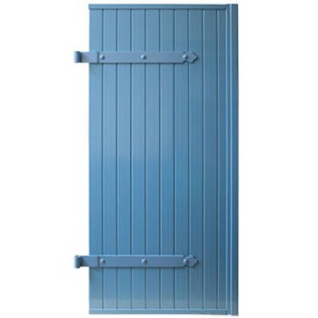 Volet battant PVC Lames Verticales 24 mm 2 vantaux avec pose